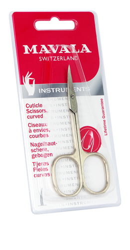 Cuticle Scissors, curved — Made of drop forged selected steel, hardened