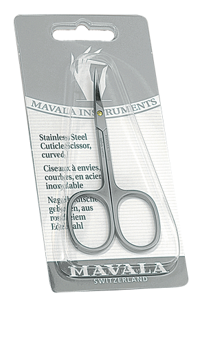 Stainless Steel Cuticle Scissors, curved — 