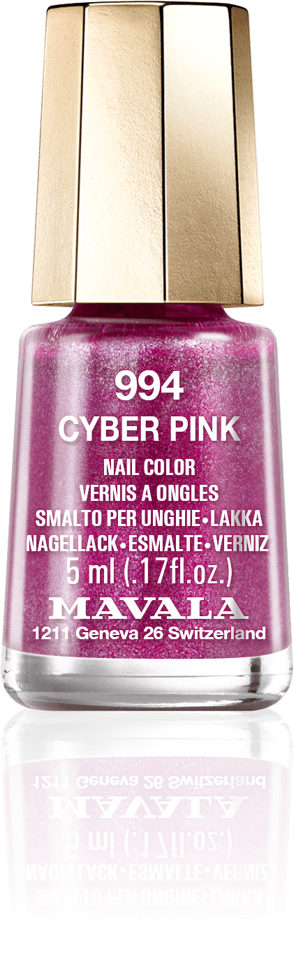 Cyber Pink — Un rose foncé, telle une touche chaude dans la fraîcheur des scintillements