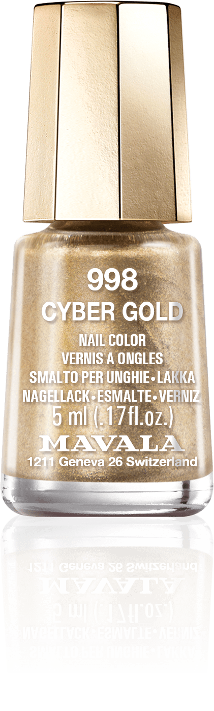 Cyber Gold — A discreet sandgold, like an iridescent, metallic fabric