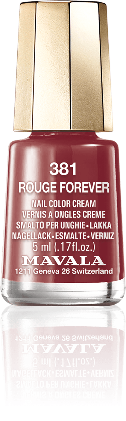 Rouge Forever — An opaque dark red, deep like the endlessness of the Universe